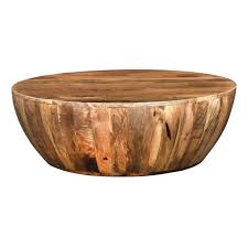 Beliveau Solid Wood Drum Coffee Table In 2020 Drum Coffee Table Mango Wood Coffee Table Round Wood Coffee Table