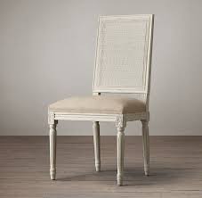 Fabric upholstered retro wooden chair. Vintage French Cane Square Side Chair Upholstered Side Chair Side Chairs Oak Chair