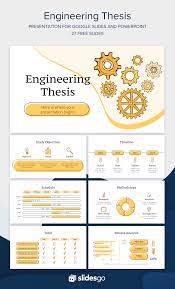 Defend Your Thesis On Engineering With This Yellow Presentation Available A Powerpoint Presentation Design Powerpoint Slide Designs Powerpoint Design Templates