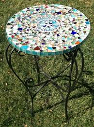 Cut the moulding to the lengths of the sides of the coffee table, using a miter box to get angled cuts for the ends. Sea Glass Mosaic Tabletop 10 Steps With Pictures Instructables