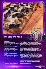 Große premiere bei the masked singer! The Masked Singer The Leopard Pizza Pizza Pizza Ingredients Singer
