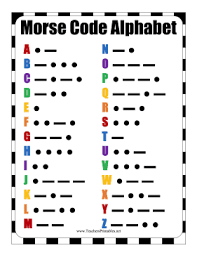 morse code alphabet teachers printables