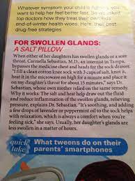 Salt Pillow For Sore Throat Swollen Glands Oregano Oil Benefits Canker Sore Soreness