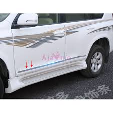 Enhance the front styling of your lc70 with this grille inspired by the original 'toyota' branding of the fj40 and subsequent land cruiser icons. Accessories For Toyota Land Cruiser Prado Lc150 Fj150 2010 2017 Side Garnish Black White Black Door Moulding Trim Car Styling Chromium Styling Aliexpress