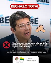 🚫 ¡Rechazo total! Desde el municipio de La Pintada manifestamos nuestro  absoluto rechazo al atentado contra el precandidato presidencial Miguel  Uribe Turbay. 🕊️ La violencia jamás será el camino en una democracia.