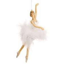 Walmart 7 Ballet Ballerina Dancer With White Feathered Tutu Christmas Ornament Feather Tutu Christmas Fairy Ballerina