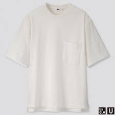 men uniqlo u oversized crew neck short sleeve t shirt