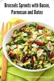 Brussels Sprouts With Bacon Parmesan And Dates Shockingly Delicious Recipe Sprouts With Bacon Brussel Sprouts Recipes