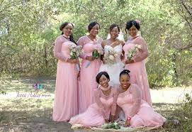 Bridesmaids In Blush Pink Dresses Zimbabwe Blush Pink Dresses Pink Dress Blush Pink Weddings