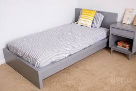 Before And After The Ikea Malm Bed In A Fabulous Color Ikea Malm Bed Malm Bed Ikea Bed Frames