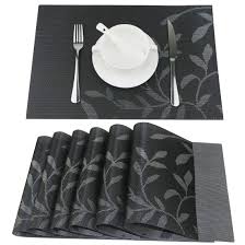 Create a beautiful tablescape for any occasion with table linens, tablecloths & place mats. Fanuk Placemats Set Of 6 Washable Heat Insulation Non Slip Woven Vinyl Place Mats For Kitchen