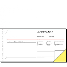 In diesem infobrief stellen wir ihnen alle vorlagen die. Formularbuch Kurzmitteilung Kurzbrief 1 3 A4 Quer Sigel Kf 213 4004360911026