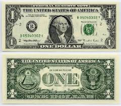 Actual Size Fake Money Printables One Dollar Bill Money Printables Dollar Note