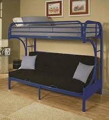 Eclipse Twin Over Full Futon Bunk Bed Blue With Full Size Futon Mattress And Quilted Top Bunk Bed Mattress Futon Bunk Bed Metal Bunk Beds Futon Bed