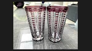 With pewter lid, the holster is handcut with an four fine bohemian early 20th century cut crystal glasses. 12 X William Yeoward Crystal Lulu Highball Glasses In Violet Used The Used Kitchen Company