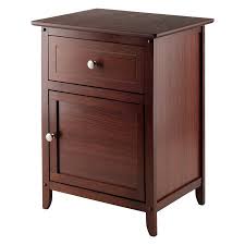 Winsome Wood Eugene Nightstand Multiple Finishes Walmart Com Winsome Wood Wood Nightstand Bedside Table Drawers