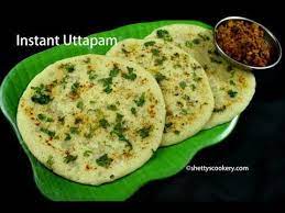 Instant Rava Uttapam Recipe Instant Onion Uttapam Instant Breakfast Recipe Shetty S Cookery Uttapam Recipe Instant Breakfast Recipe Recipes