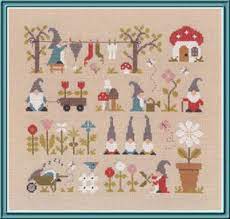 Cross stitch boards cross stitch baby cross stitch animals counted cross stitch patterns cross stitch designs cross stitch embroidery broderie simple motifs animal easter cross. Jardin Prive Au Pays Des Gnomes Cross Stitch Pattern 123stitch