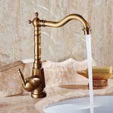 The little bathroom has often come to be a trouble. Gold Bathroom Faucet Antique Brass Brushed Single Handle Vessel