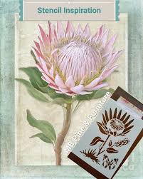 Protea Stencil Available Mb Pine Furniture Stencil Painting Pine Furniture Stencils