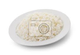 Il riso così cotto, pur essendo bianco, risulta gustoso e croccante (sul fondo del caldero infatti rimane il cosiddetto concon). Riso Cotto In Un Piatto Bianco Su Sfondo Bianco Adesivi A Muro Al Vapore Carboidrati Di Base Myloview It