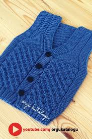 Kabartmali Bebek Yelegi Erkek Bebek Yelegi Yapilisi Knit Baby Vest Baby Knitting Patterns Erkek Bebek Moda Bebekleri
