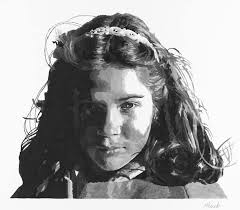 Nicole Drawing by Gill Alexander