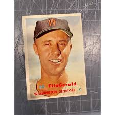 1957 Topps #367 Ed Fitzgerald Washington Senators Baseball Card Nm