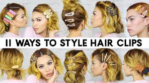 Hairstyles with clips for medium hair. 11 Easy Ways To Style Hair Clips For Short Hair Braidless Youtube