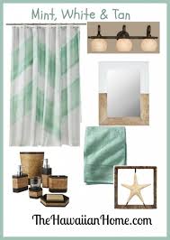Beachy Mint Green Bathroom The Hawaiian Home Green Bathroom Decor Mint Green Bathrooms Mint Green Bathroom Decor