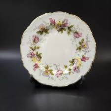 SET OF 10 Coalport Marilyn Floral Bone China Dessert Plates Gold Trim  England $59.99
