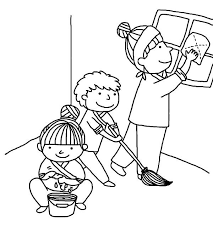 Child scattered toys and clothing. Clean Coloring Pages Coloring Home