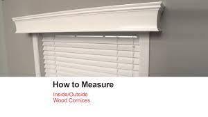 Ideas for vertical blinds valances for sliding glass doors valentine's day decorations venetian wood blinds and curtains wood blinds with curtains wood cornice wood shutters wooden. Bali Blinds How To Measure Inside Outside Wood Cornices Youtube