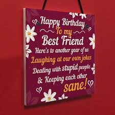 Thank you for your understanding. Happy Birthday Card Best Friend Birthday Gift Friendship Plaque