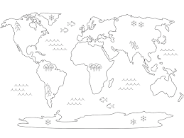 Carte du monde le monoxyde de carbone. Planisphere A Colorier Les Activites De Maman
