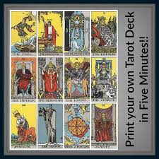 Tarot Deck Printable Tarot Card Deck Make Your Own Rider Etsy Tarot Tarot Card Decks Tarot Cards