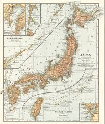 Japan from mapcarta, the open map. Jungle Maps Vintage Map Of Japan