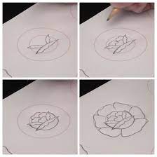 Traditional Rose Drawing Tips Step By Step Traditional Rose Drawing Traditional Rose Rose Drawing Step By Step