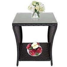 Maybe you would like to learn more about one of these? Review For Porch Side Table Wicker Table With Storage Outdoor Square Side Tables For Patio Garden Porch Black