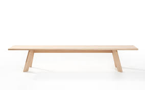 Tosh Bench Solid Wood Bench Presented In White Pigmented Oiled Oak Other Wood Types Are Possible Design Bernhard Muller H Bench Designs Bench Dining Bench
