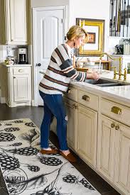 Black and white are neutrals and their use in interior design is interesting in the sense that these two colors can both stand out dramatically and blend. Washable Kitchen Rug Black And White Runner 8 Salvaged Living