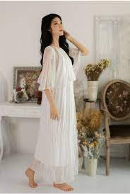 楽天市場 パジャマ 姫系 女の子 ルームウェア 可愛い レディース 春 夏 ホワイト 着心地よい 部屋着 ワンピース 肌に優しい 寝巻き ネグリジェ ボタン付き ケープ 取り外し可能 2018新作 おすすめ キュート 上品 パジャマ フリーサイズ ルームウ 部屋着 レディース