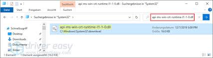 If they don't exist, try installing windows universal crt sdk from the visual studio 2015 or visual studio 2017. Gelost Api Ms Win Crt Runtime L1 1 0 Dll Fehlt Unter Windows Driver Easy