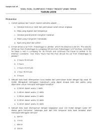 Sebuah peti didorong oleh gaya horizontal sebesar 40 n hingga bergeser sejauh 2 m. Contoh Soal Olimpiade Fisika Tingkat Jawa Timur Pdf
