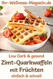 Viele menschen, besonders berufstätige, starten bestenfalls mit früchte und/oder gemüse. Low Carb Zimt Quarkwaffeln Mit Fruchten Gesundes Rezept Furs Fruhstuck Quark Waffeln Fruhstuck Abnehmen Gesundes Fruhstuck Abnehmen