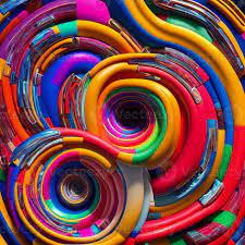 abstract colorful curvy tube, generative art by A.I. 21772305 Stock Photo  at Vecteezy