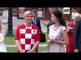 Is she the first female president of croatia sizzling in a hot bikini? Croatian President In Russia For World Cup Match Youtube