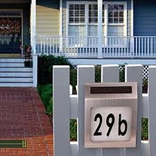 Solar Led Hausnummer Mit Dammerungsschalter Solar Hausnummernleuchte Beleuchtete Led Solar Lichtsensor Lampe Licht M Solarleuchten Beleuchten Aussenbeleuchtung