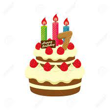 Made with fresh banana, peanut butter frosting, and vanilla butter cake, it was the best birthday cake i've ever had! Birthday Cake Illustration For 7 Years Old Royalty Free Cliparts Vectors And Stock Illustration Image 117188591