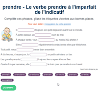 Des fiches d'exercices à imprimer. Le Verbe Prendre A L Imparfait De L Indicatif Exercice De Francais Ce2
